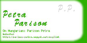 petra parison business card